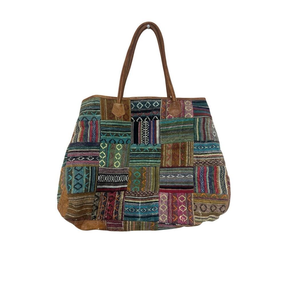 Vintage Addiction Boho Patchwork Tote Bag Multicolor